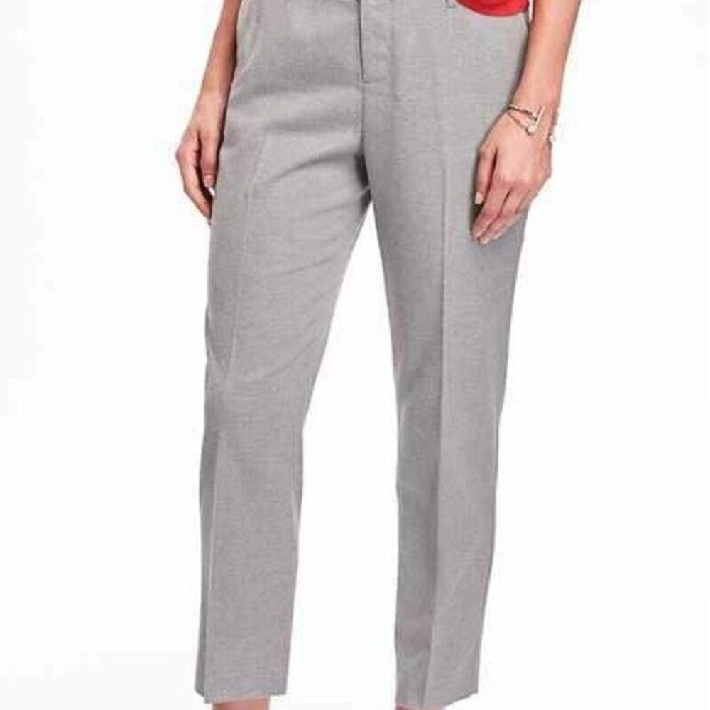 Old Navy Gray Harper Mid-Rise Pant 4 Regular